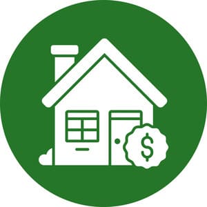 home icon with investment